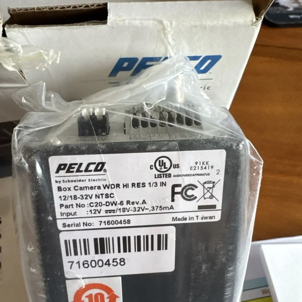 Pelco C20-DW-6 Rev A High Resolution WDR w/DSS Box Camera by Schneider Electric